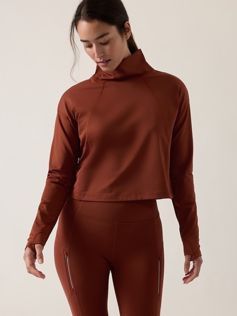 Athleta Whistler Mock Neck Top, Size XS, NWT